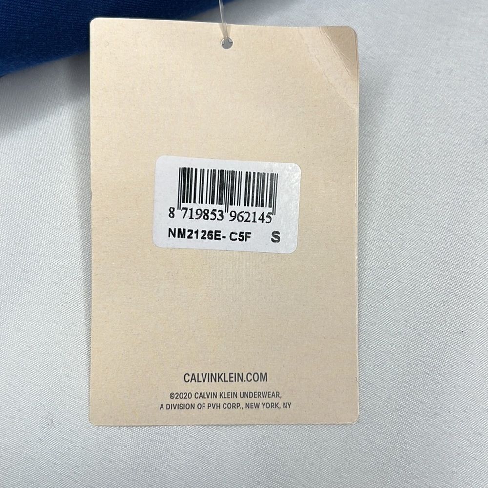 Calvin Klein Men’s Sleepwear Blue Short Sleeve Logo Tee Size Small - Picture 4 of 9